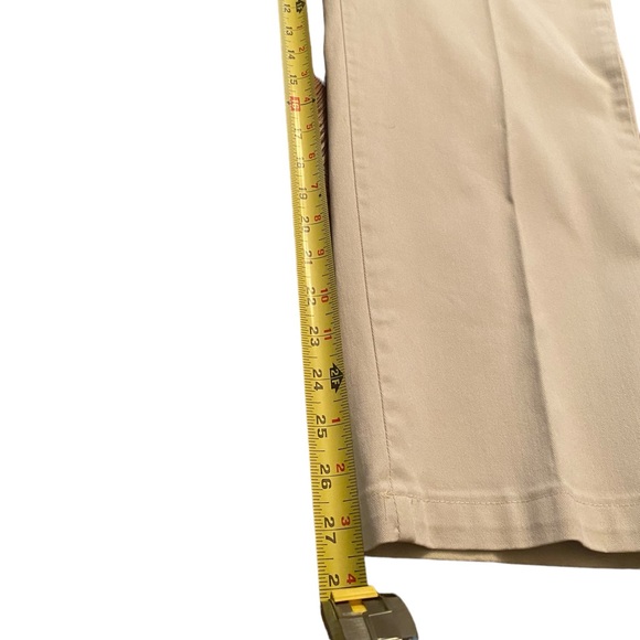 Lee Women’s At The Waist Straight Leg Twill Khaki Pants Size P14 - Picture 13 of 13